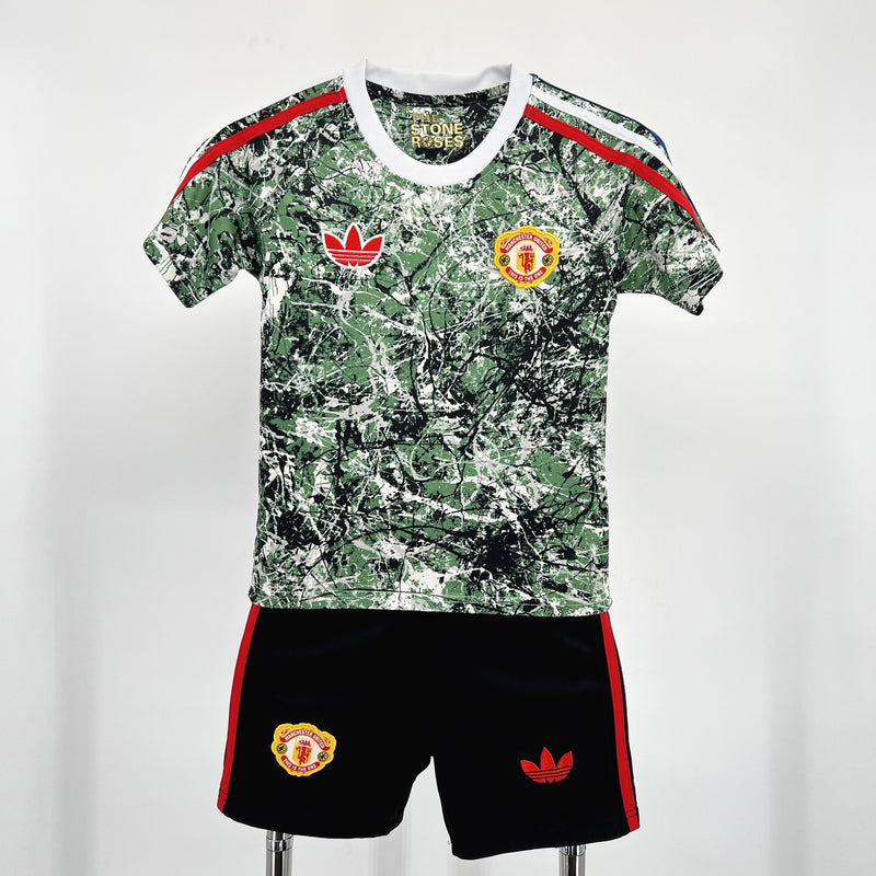 MANCHESTER UNITED EDICIÓN LIMITADA ADIDAS RETRO 24/25 CONJUNTO INFANTIL